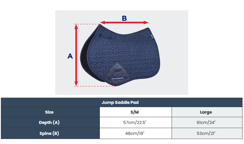 2026 WeatherBeeta Suede Elite Air-Tec JUMP Saddle Pads  Matentabel